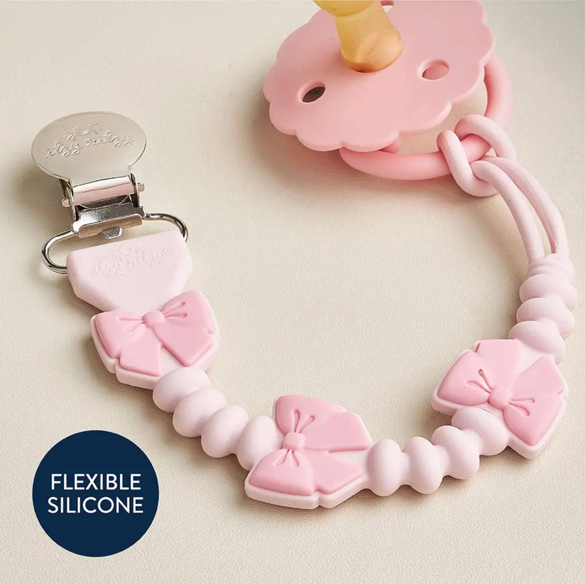 Itzy Ritzy Paci Strap- Pink Bows