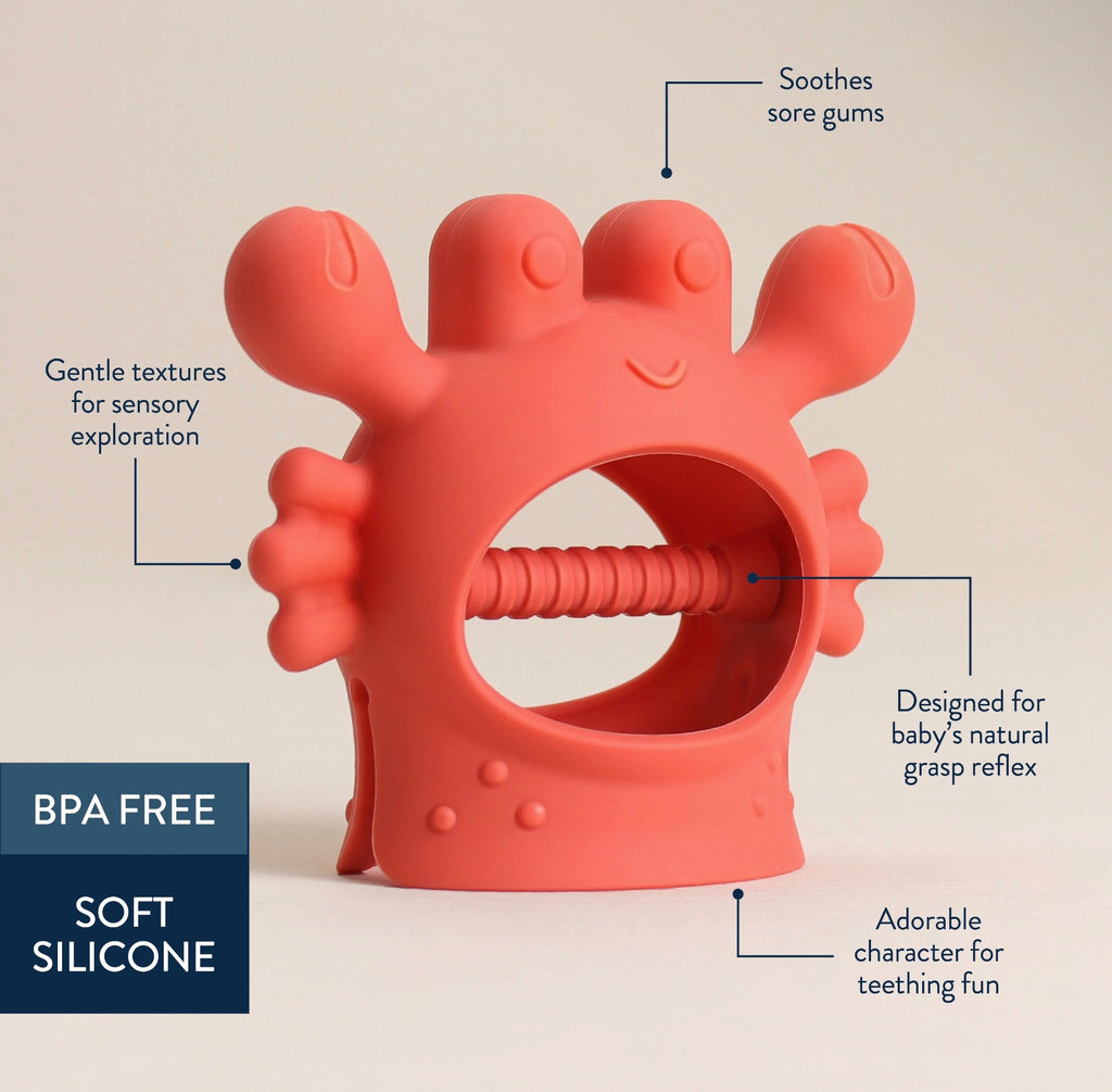 Itzy Ritzy Crab Bitzy Grip Teether
