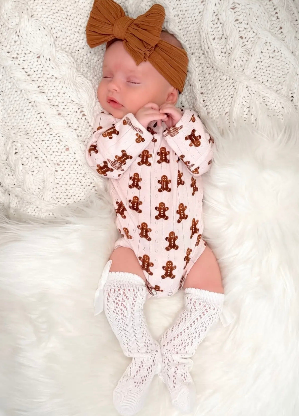 Blush Gingerbread Organic Pointelle Bodysuit