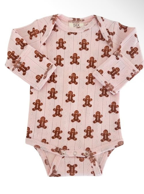 Blush Gingerbread Organic Pointelle Bodysuit
